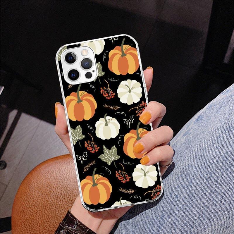 Pumpkin Happy Fall Autumn Phone Case For iPhone 17 Air 16 Pro Max 16E 15 + 14 Plus 11 12 13 Mini 7 8 SE Gift Print Cover Fundas