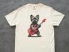 Yorkie Rock T-Shirt: Vintage Gitarre Yorkshire Terrier T-Shirt, Lustiges Musikliebhaber Geschenk für Hundeeltern