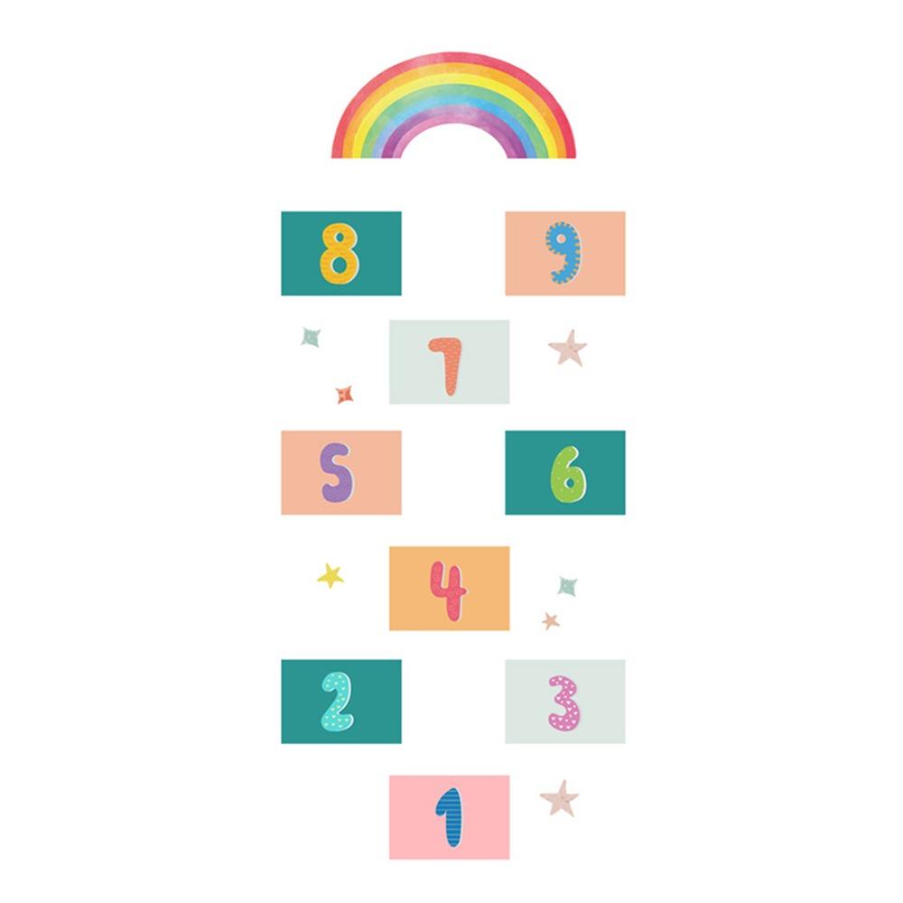 PVC Cartoon Number Grids Self-adhesive Flooring Decals Creative Wall Art  Kid's Room