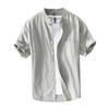Z921 Men's Casual Stand-Collar Short-Sleeve Shirt Jacket - Spring/Summer Collection