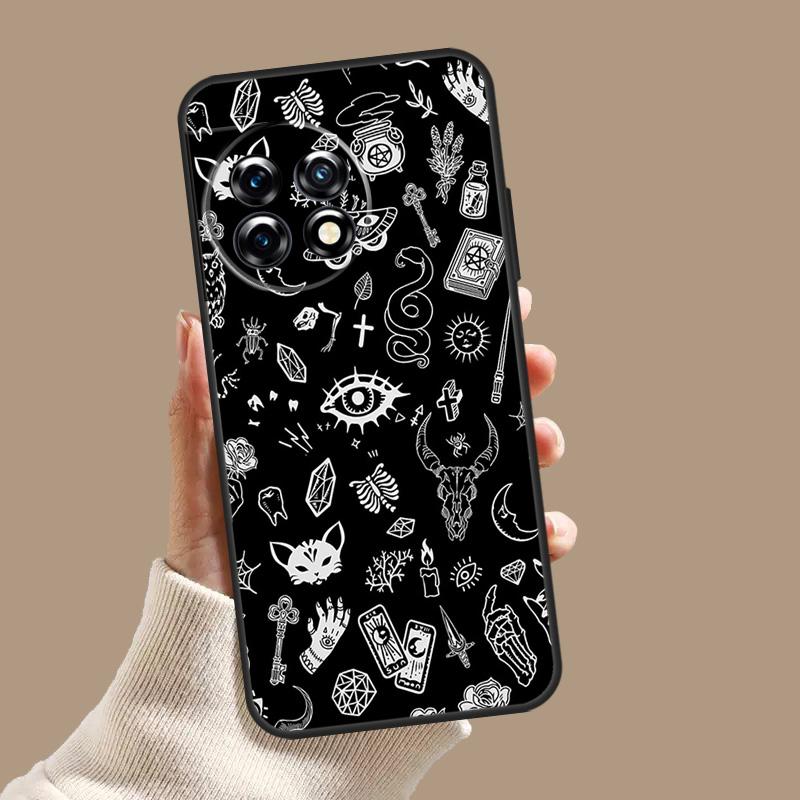 Occult Witchcraft Moon Gothic Witch Case For OnePlus Nord CE 3 Lite CE4 2 2T N10 N20 N30 OnePlus 12 11 9 10 Pro 8T 10T 12R Cover