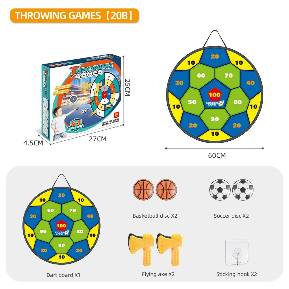 Pyt s pískem, sekera, strom na šipky, jímka, terč, hod hračkou pro chlapce, sportovním dárkem