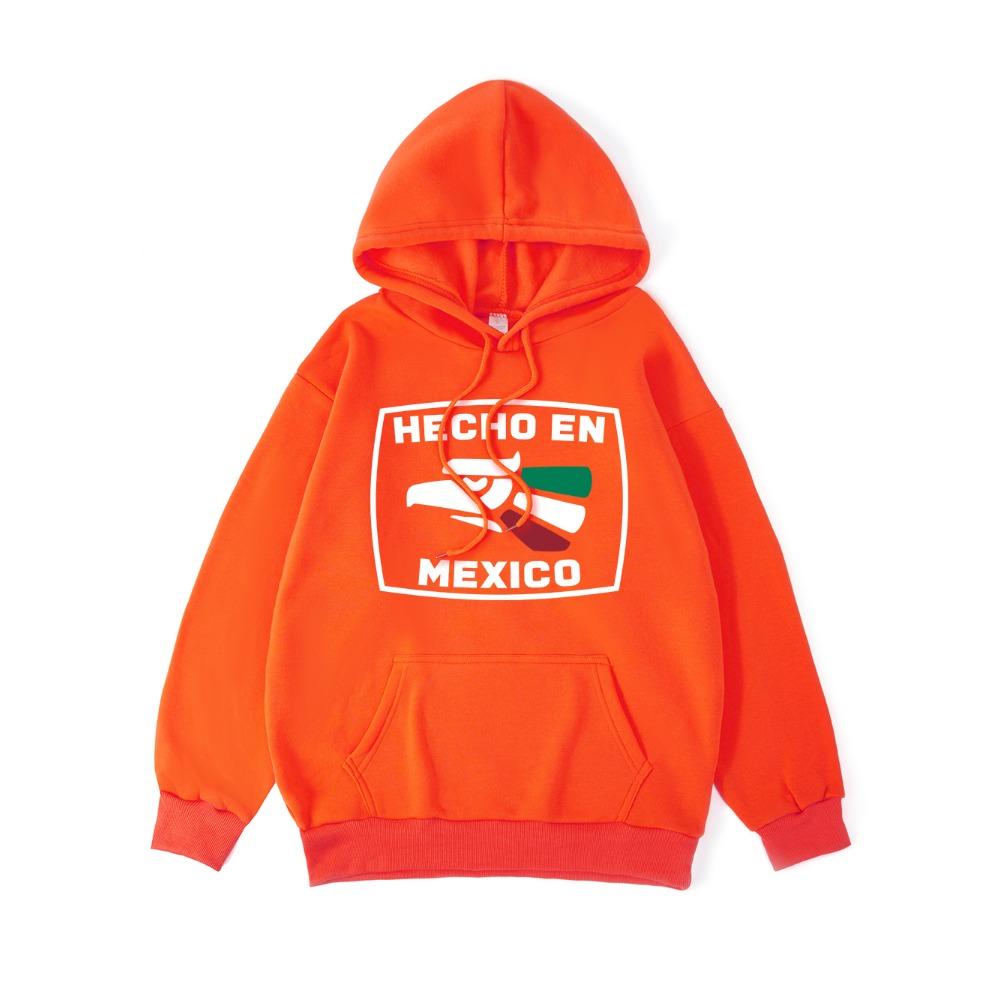 Hecho En Mexico Printing Hoodies Womens Comfortable Soft Hooded Street Loose Sweatshirt Winter Womans Sportswear