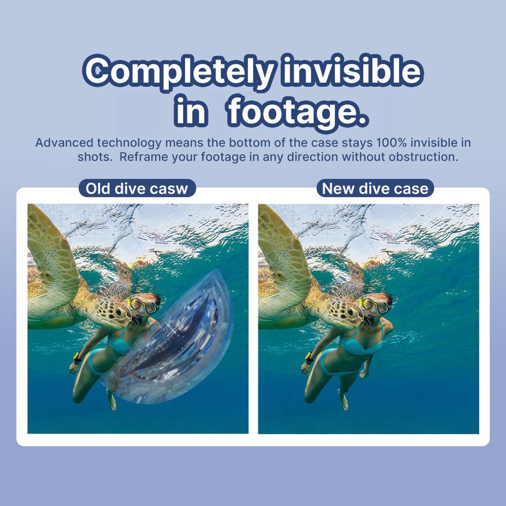 Action Camera Waterproof Case 45m Protective Dust Proof Action Camera Underwater Diving Housing for Insta360 X3