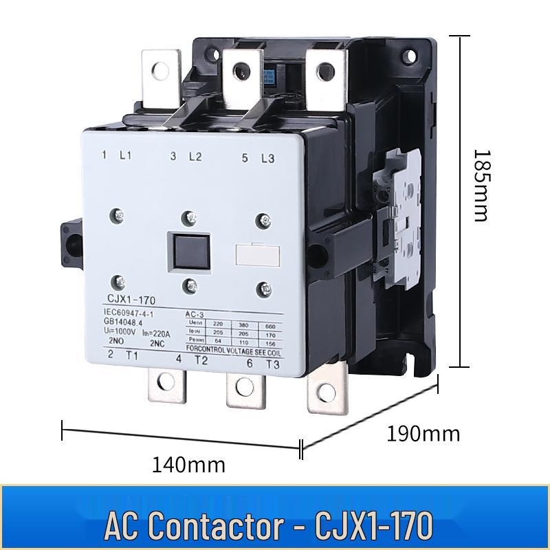 Silver Contacts AC Contactor CJX1-63: 75-400A, 380V