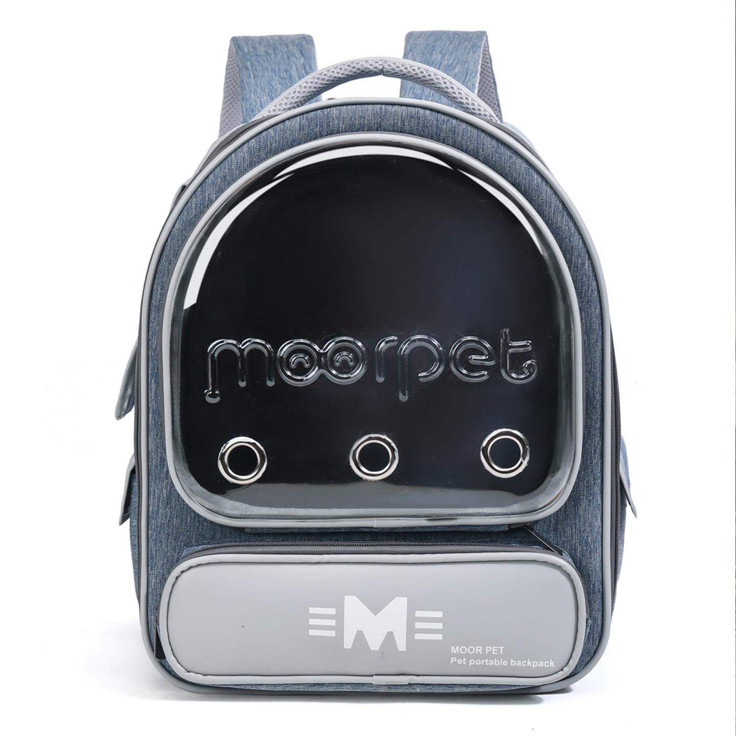 

Portable Breathable Pet Carrier Backpack for Cats and Dogs синий