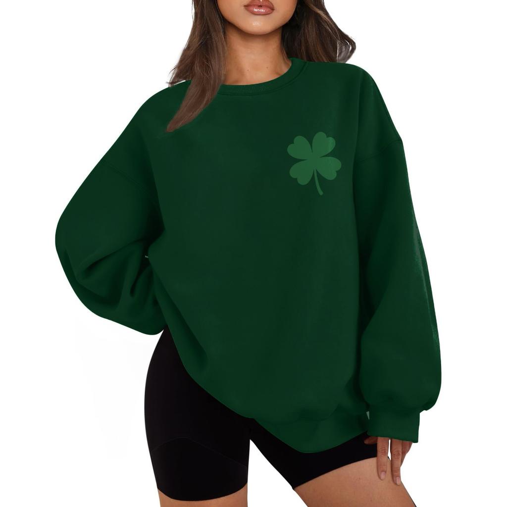 Women's Casual Fashion Long Sleeve Round Neck Sweatshirt Top