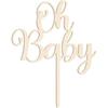 Oh Baby Cake Topper Wooden Baby Shower Cake Topper,For Rustic Theme Gender Reveal Party/baby Booth Props Party Photo Decorations