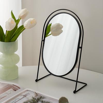 360° Rotatable Nordic Makeup Mirror Iron Frame Desktop Stand Mirror Vanity Mirror  Makeup Tools