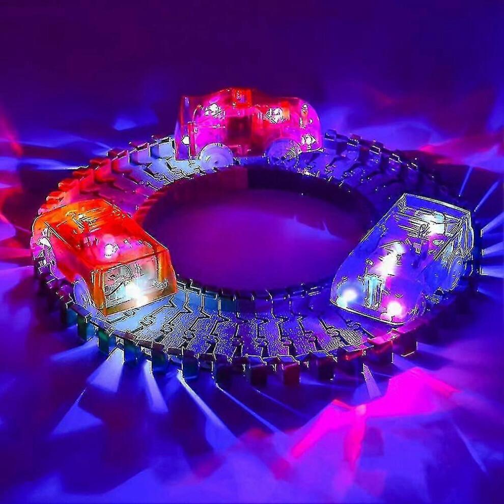 4er-Pack Ersatz-Schienenautos Leuchtende Spielzeug-Rennautos mit 5 blinkenden LEDs