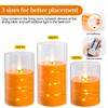 LED Electronic Candles PILLAR Orange Acrylic String Light Cover Three Home Atmosphere Romantic Party Christmas Festival