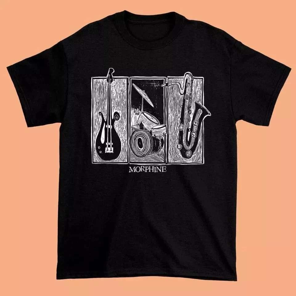 Горячий Популярный Черный Унисекс Футболка 90-х Группа Morphine Унисекс Футболка M