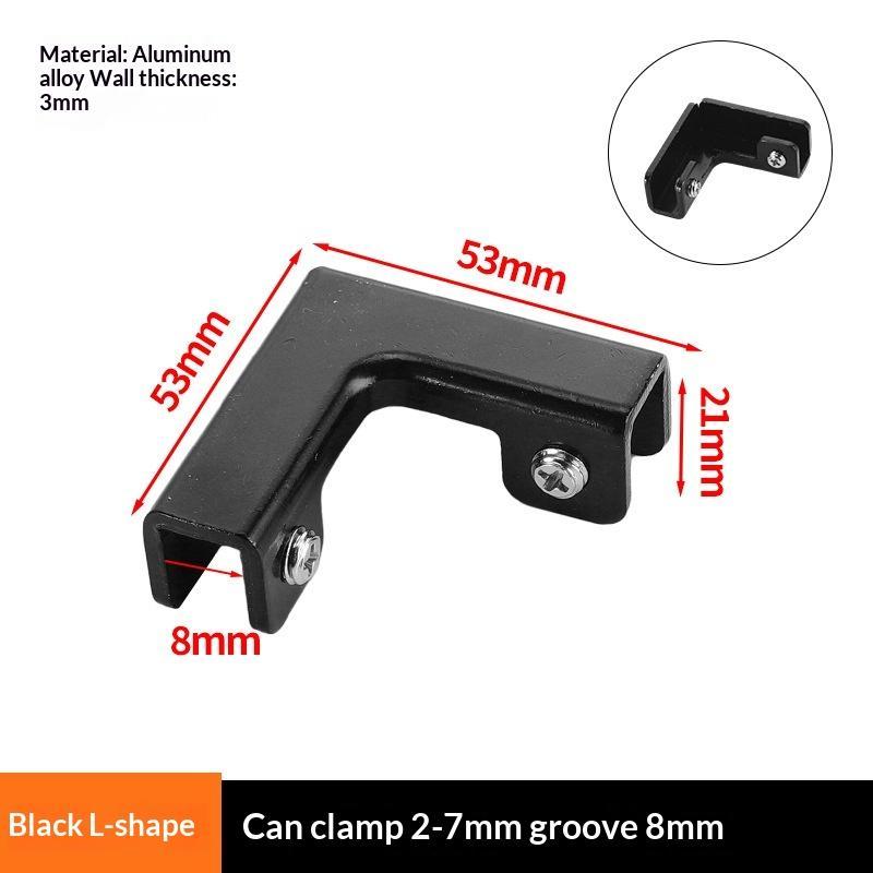 1 Pcs New Aluminum Alloy Angle Corner Code Tcross Reinforced Ltype Hardware Glass Clip Tile Fixing Clip