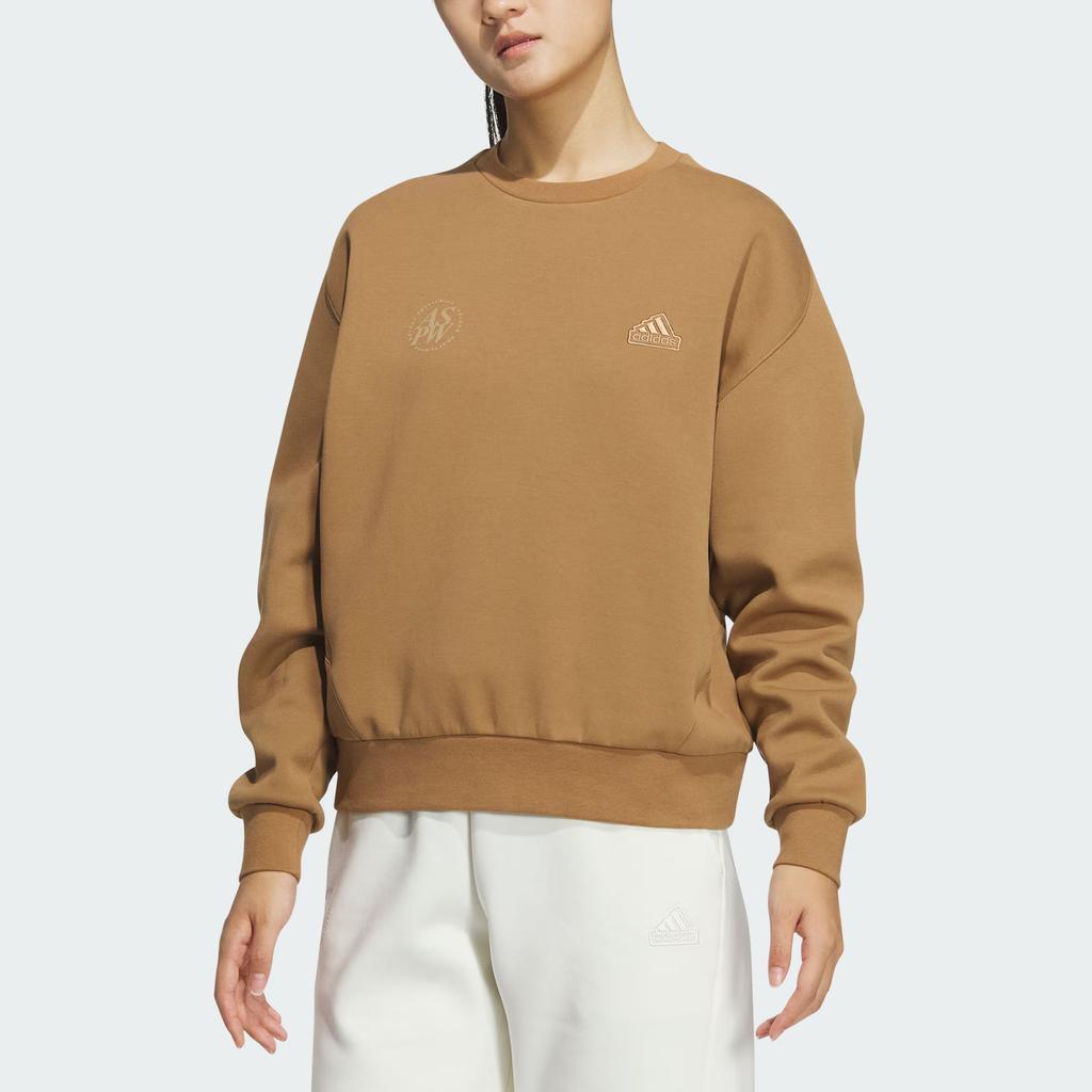 Adidas Lounge CREW SWEATSHIRT Women's Desert Brown JJ3578