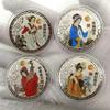 Four ancient beauties of Chinese style, Wang Zhaojun, Yang Guifei, Xi Shi, Diaochan, colorful commemorative medals, coin gifts