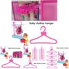 Premium Plastic Clothes Hanger 30cm Height Stylish Pink Bow Pack Of 10