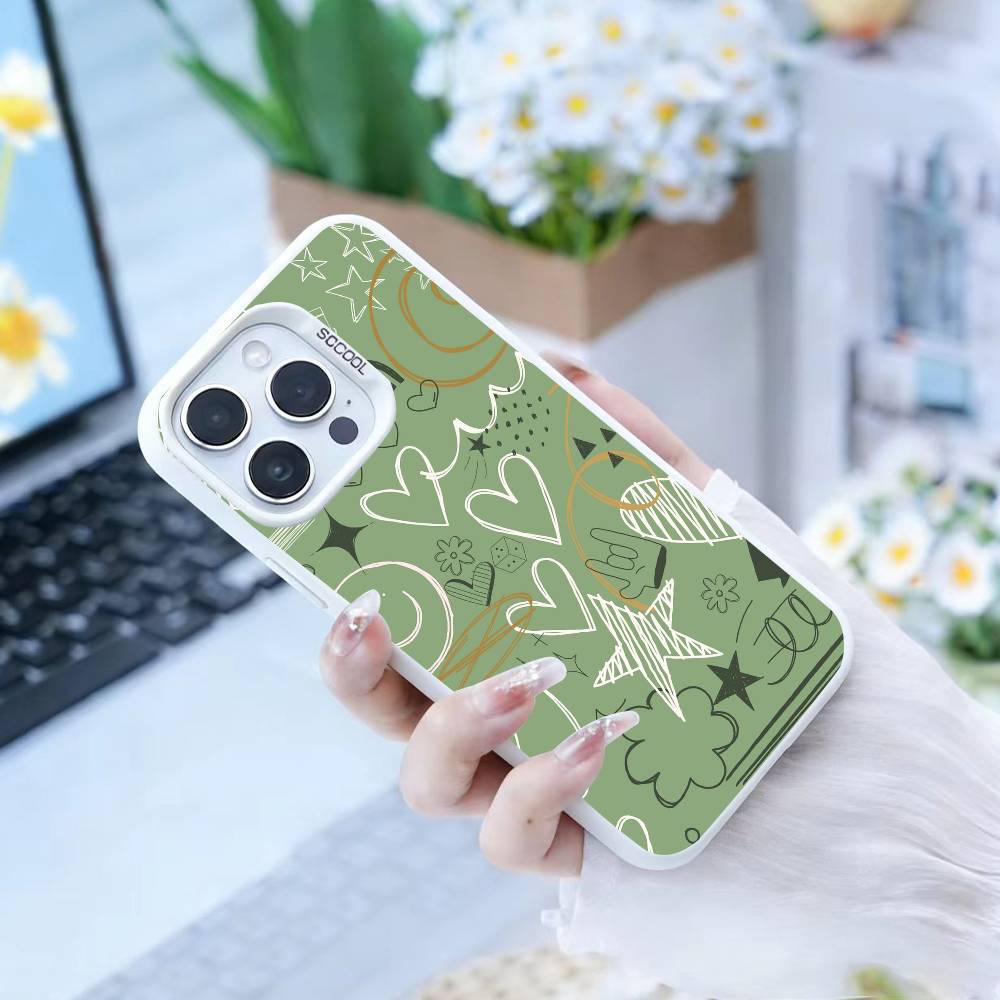 Y2k INS Graffiti Phone Case For iPhone17, 16,15,14,13,12 Pro Max Black Candy Matte Shockproof Cover