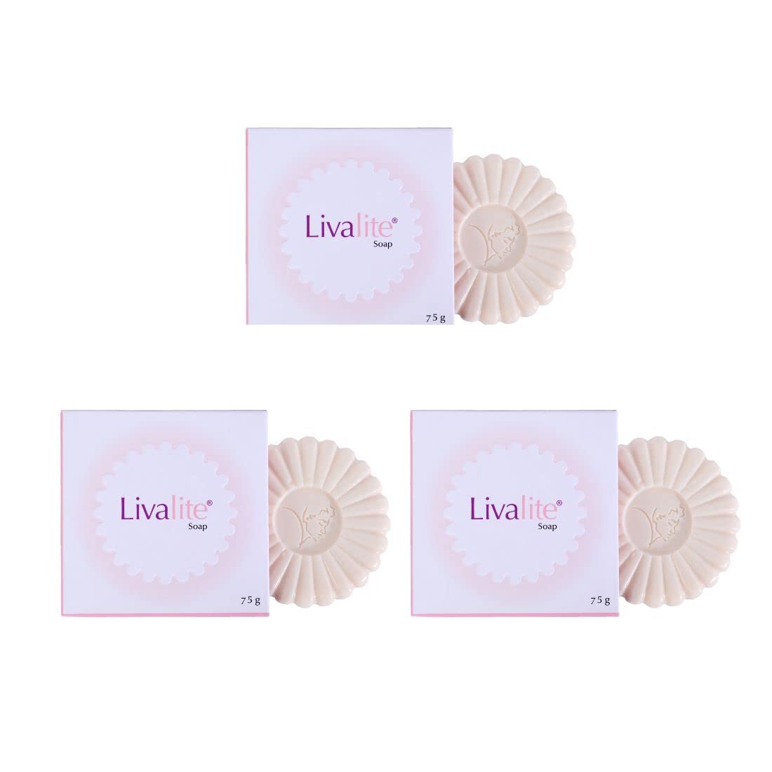 Zydus Liva Soap for Natural Glowing Skin - 75 Gram, Pack of 3