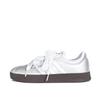 VL COURT 2.0 Galaxy Satin Dance Leather Coverage Balance Low Top Skateboard Shoes Unisex Silver White ID6015(Team1118-)