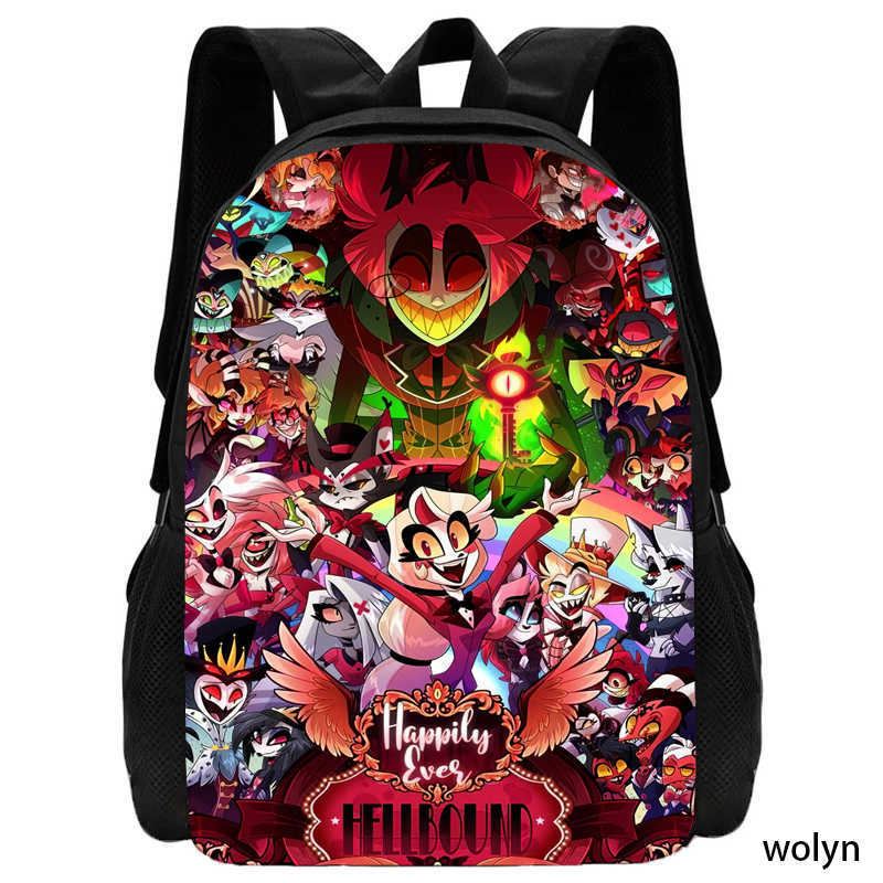 Hell Inn Hazbin Hotel Student School Bag High Value Leisure Oxford Ridge Relief Backpack