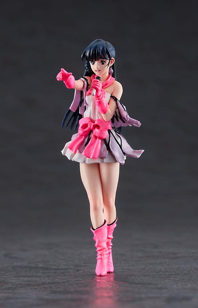 Hasegawa Super Dimension Fortress Macross Lynn Minmay Egg Plane Strike Valkyrie Scale Resin Figure Plastic Model Kit 65863 (Stage Dress) w/ VF-1S 1/24