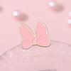 Pink Bowknot Enamel Pins Custom Cute Cartoon Brooches Lapel Badges Creative Funny Jewelry Gift for Kids Friends