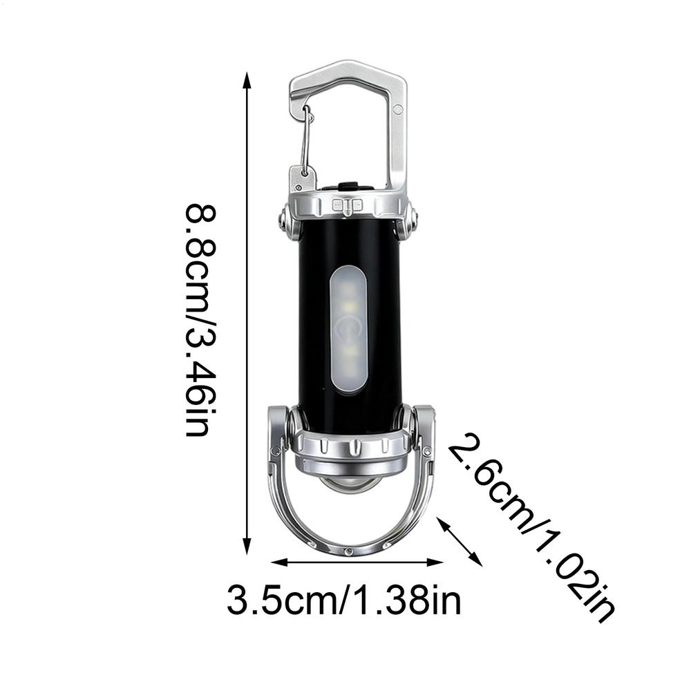 Mini Flashlight 1200 Lumen Waterproof Keychain Lamp Rechargeable Flashlights With 5 Lighting Modes For Camping Hiking Outdoor