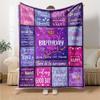 Happy Birthday Celebration Multi-purpose Blanket Comfortable ure Suitable for Sofa Couch Office Bed Seasons Universal Warmthful Friends Y32
