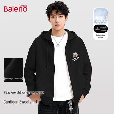 Baleno Men's 2026 Spring American Trendy Full-Zip Hoodie
