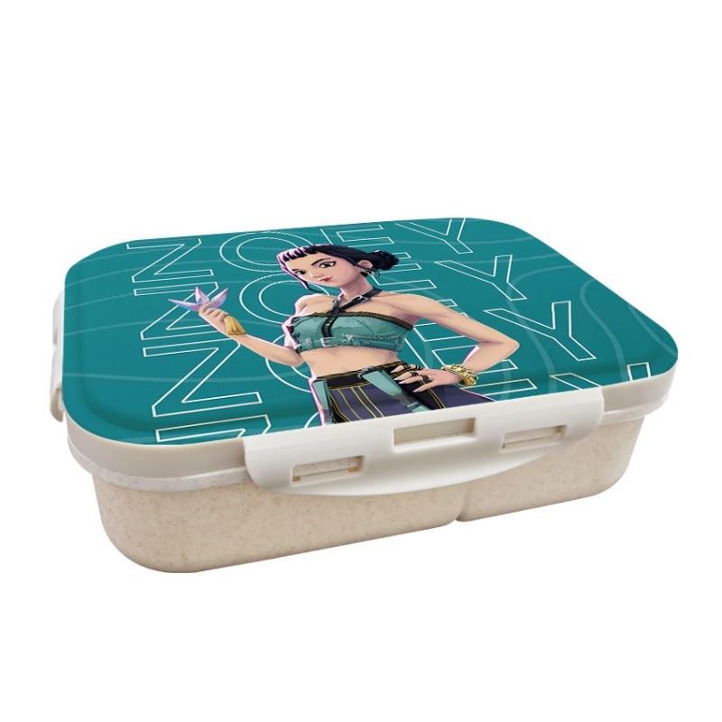 

Anime Cartoon Kpop Demon Hunters Printed Wheat Straw Lunch Box