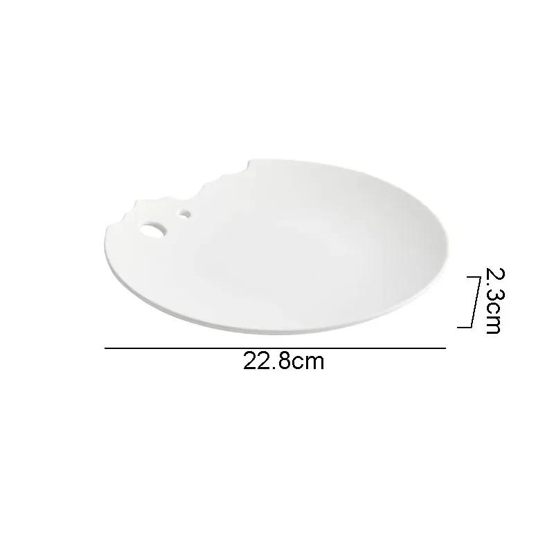 Irregular Ceramic Shallow Plate Creative Breakfast Plate Dessert Plate Cooking Plates Molecular Cuisine Specialty Tableware