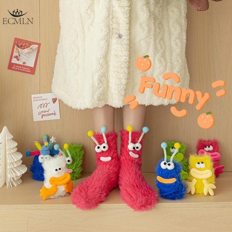 Autumn Winter Coral Fleece Floor Socks Funny Socks Couple Sleep Sock Fuzzy Socks Christmas Stockings Socks