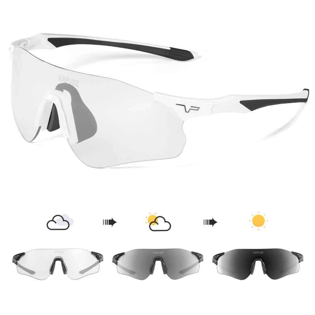 Pochromic Running Glasses Lightweight Cycling Sunglasses Camping Golf MTB Bike Night Equipment Outdoor Sports Eyewear