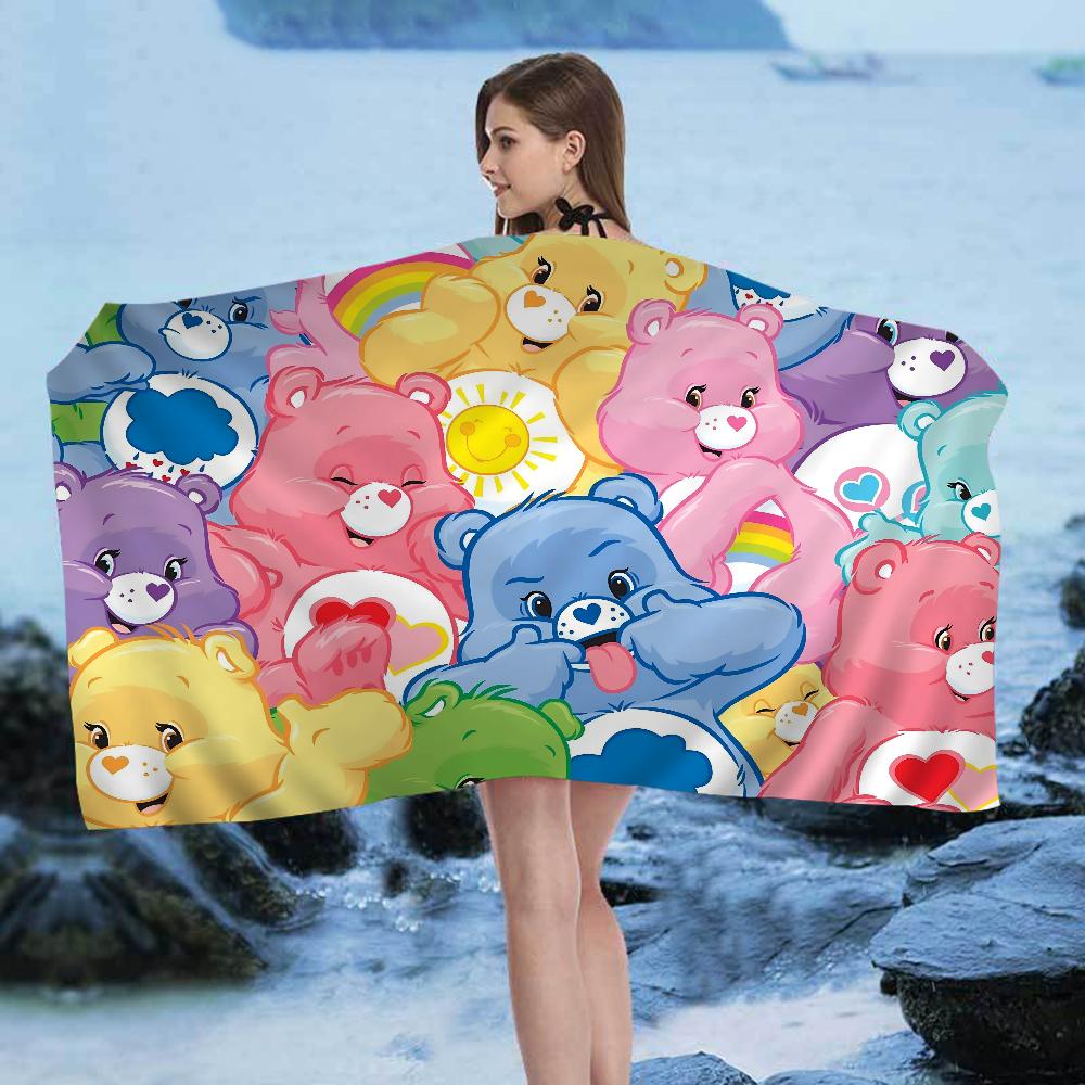 C-Care B-Bears Microfiber Blanket Quick Drying Beach Towels Oversized Printing Super Absorbent Pool Towel Blanket