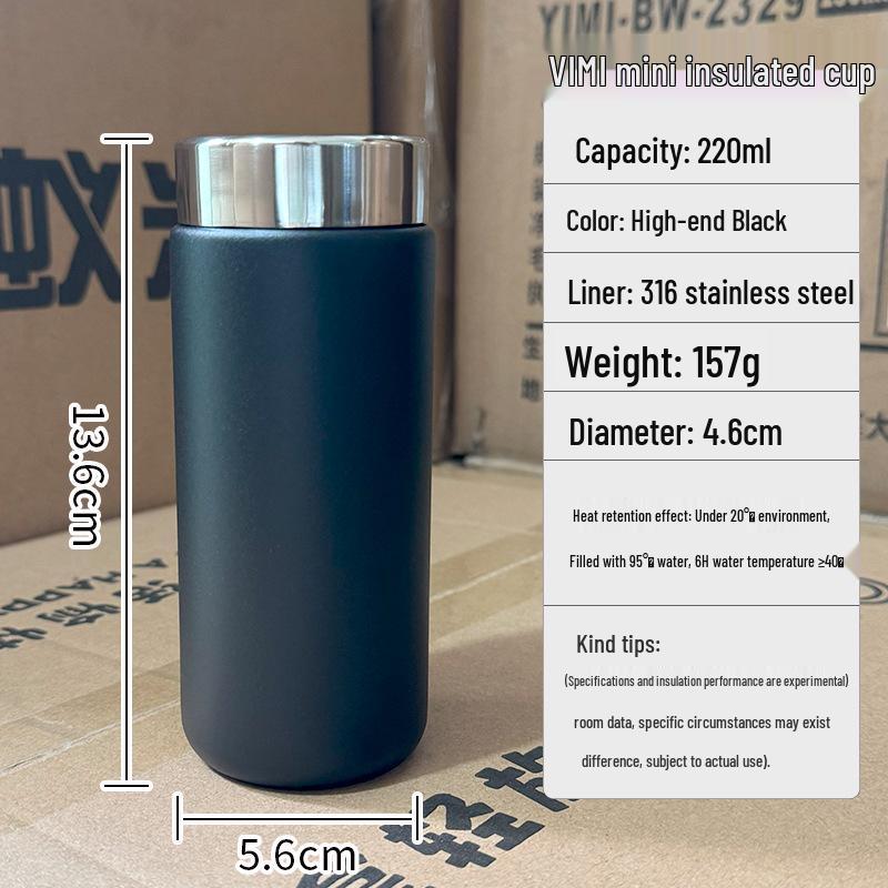 

Mini Compact Insulated Lightweight Portable Cup with 316 Inner Liner for Outdoor & Office Use /