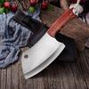 WXCOO Kitchen Accessories Stainless Steel Cooking Butcher Knife Wooden Handle Meat Cleaver Chef Knife Boning Knife