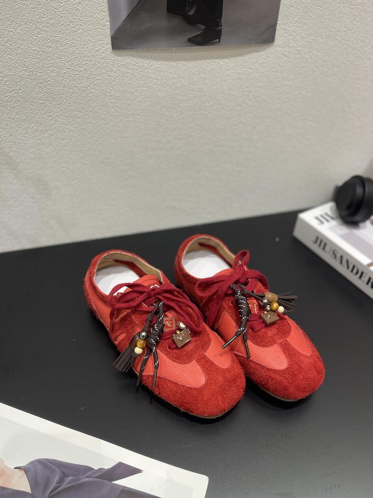 Retro German training shoes women's 2025 autumn new leather breathable versatile flat-bottomed sports and leisure shoes women's soft sole