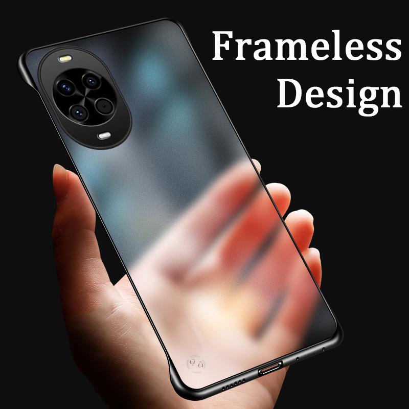 For Huawei Nova 14 Case Thin Cover Clear Borderless Heat Dissipation Holes Housing with Metal Ring For Huawei Nova 14 Pro Phone Casing
