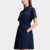 FILA Heritage Vintage Sports Versatile Short Sleeve Dress Women dresses Cigarette-Blue F11W628321FDB