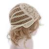 Ladies' Fashionable Brown Gradient Light Gold Partial Short Curly Hair Wig