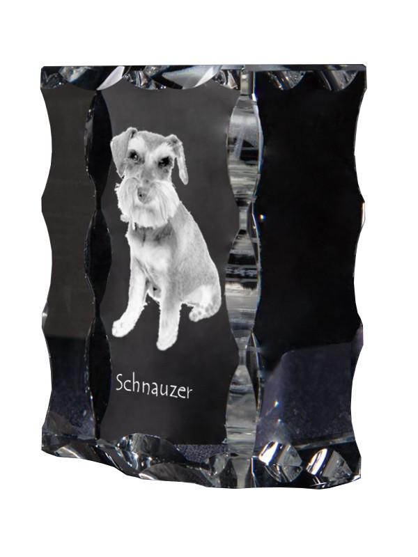 Schnauzer – Crystal with a picture of a dog, glass statuette with a picture | Art-Dog