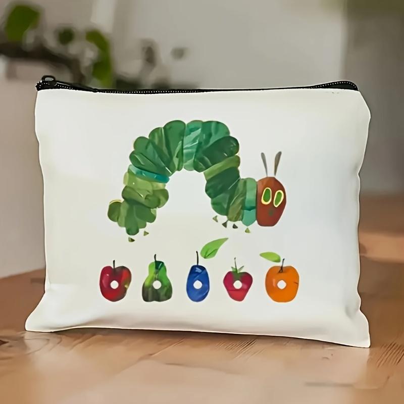 Fruit Design Makeup Bag – Machine Washable, Durable Travel Pouch for Cosmetics, Pencils, or Snacks, Fun and Portable Gift