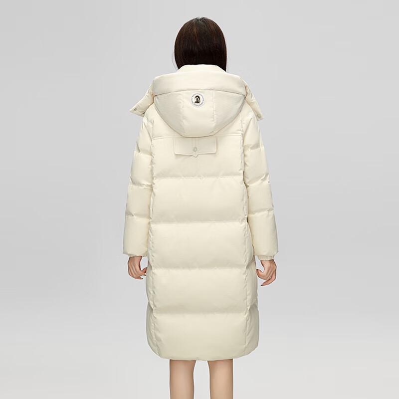 Women's Snow Flying 2025 Detachable Hood Long Down Jacket