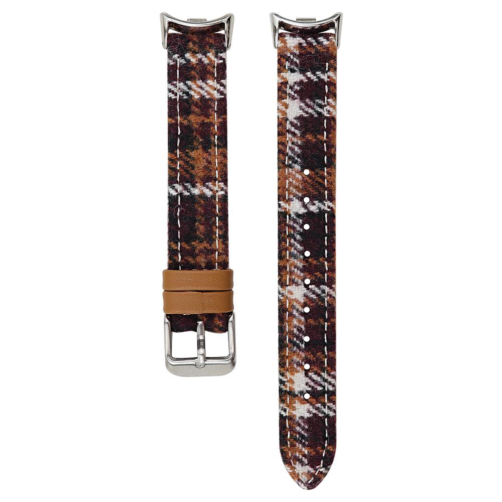

Slim Watch Strap For Xiaomi Smart Band 9/9 NFC/8/8 NFC , Winter Vintage Wool + Leather Wristband E