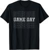 Game Day Football Stacked Text Retro Throwback Unisex T-Shirt