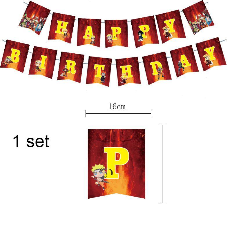 Naruto Ninja Birthday Party Decor Supplies Featuring Colorful Balloons And Plates