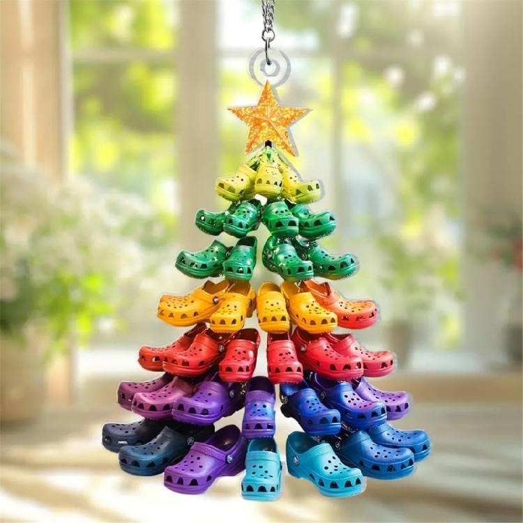 User Friendly Acrylic Christmas Hanging Ornament 4PCS Shatterproof Holiday Decors for Indoor Christmas Tree