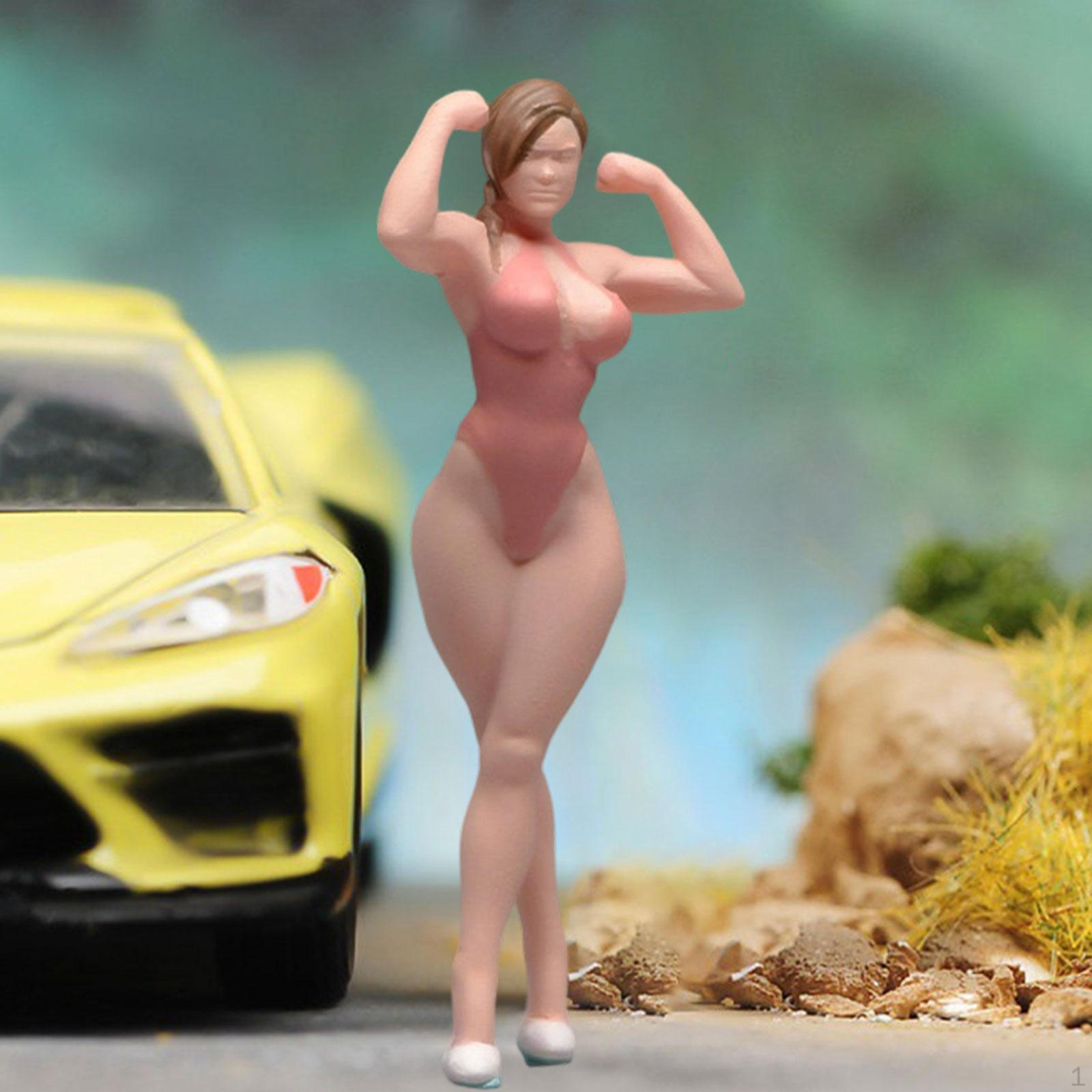 1:64 Women Miniature Figure Mini Model Dollhouse Accessories Trains Architectural Models Decorative