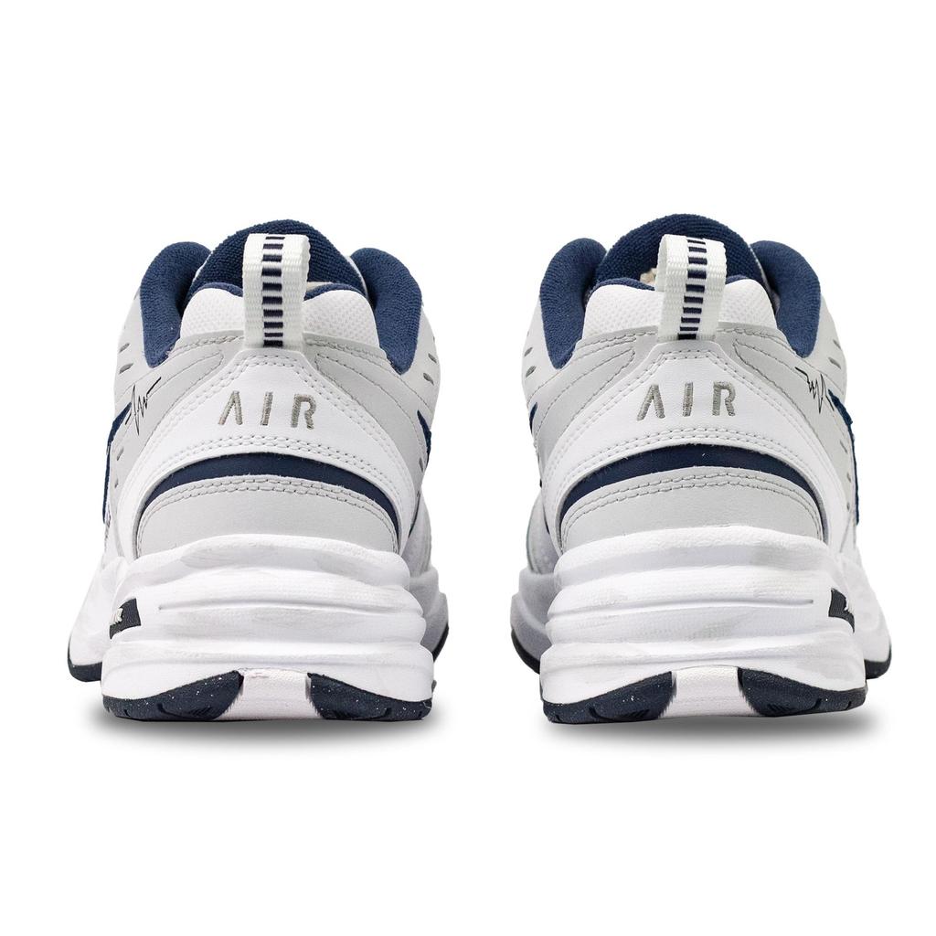 Nike Air Monarch 4 Gray Track Slip Resistant Abrasion Resistant Low top Chunky Sneakers Men's White Gray 415445-102(Team686-)