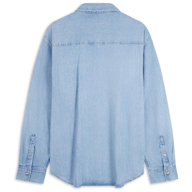 Calvin Klein Classic American Vintage Style Cotton Loose Long Sleeve Shirt Men Shirts 4RAB700